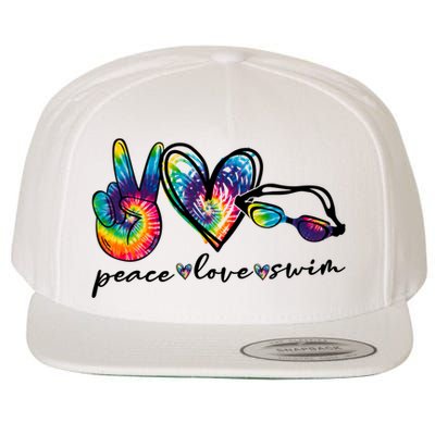 Peace Love Swim Goggles Tie Dye Swimmer Swimming Cool Gift Wool Snapback Cap