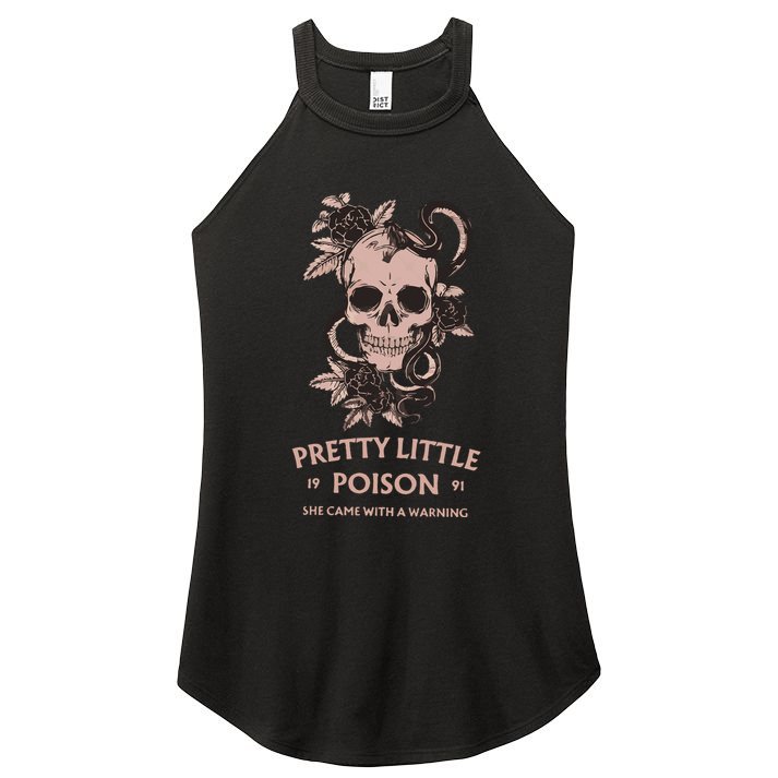 Pretty Little She Came With A Warning Country Song Women's Perfect Tri Rocker Tank