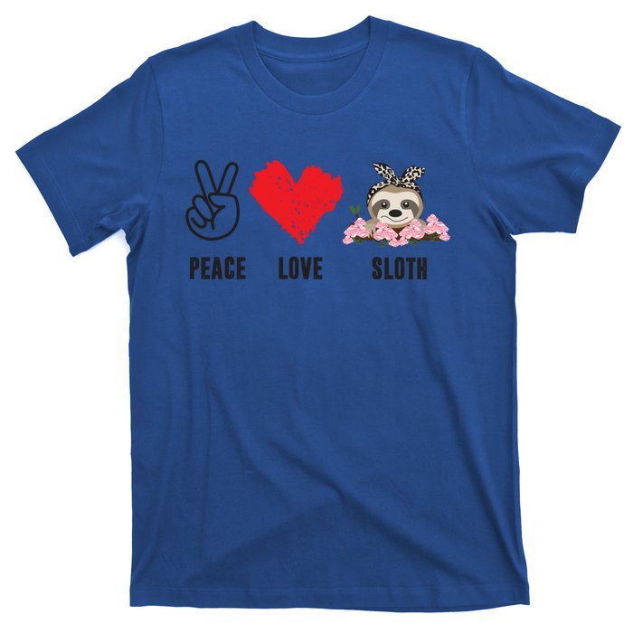 Peace Love Sloth Funny Sloth Love Great Gift T-Shirt