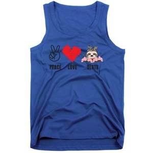 Peace Love Sloth Funny Sloth Love Great Gift Tank Top