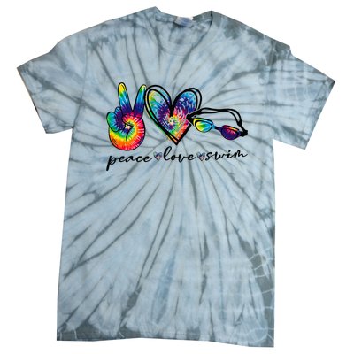 Peace Love Swim Tie Dye Swimmer Tie-Dye T-Shirt