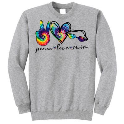 Peace Love Swim Tie Dye Swimmer Tall Sweatshirt