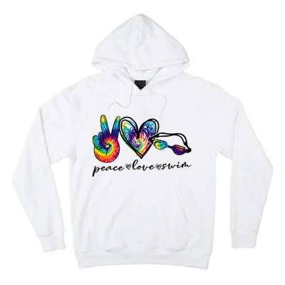 Peace Love Swim Tie Dye Swimmer Hoodie