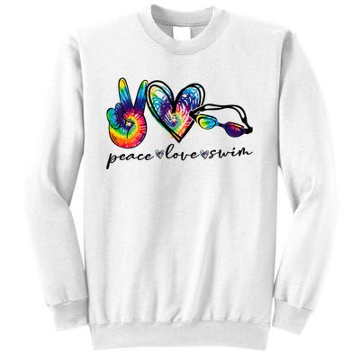 Peace Love Swim Tie Dye Swimmer Sweatshirt