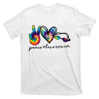 Peace Love Swim Tie Dye Swimmer T-Shirt