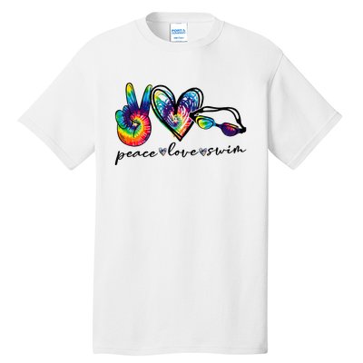 Peace Love Swim Tie Dye Swimmer Tall T-Shirt