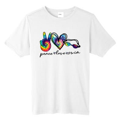 Peace Love Swim Tie Dye Swimmer Tall Fusion ChromaSoft Performance T-Shirt