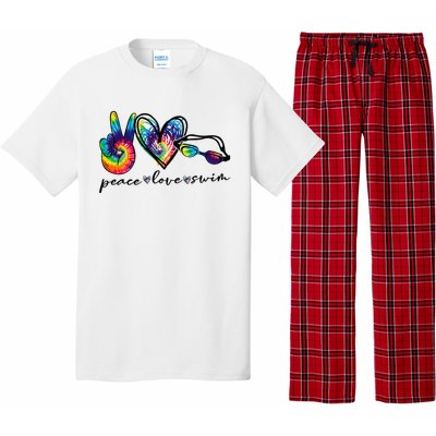 Peace Love Swim Tie Dye Swimmer Pajama Set