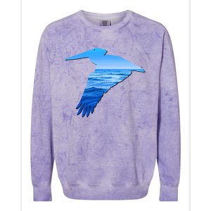 Pelican Lovers Silhouette Earth Day And Ocean Week Cute Gift Colorblast Crewneck Sweatshirt