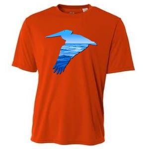 Pelican Lovers Silhouette Earth Day And Ocean Week Cute Gift Cooling Performance Crew T-Shirt