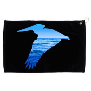 Pelican Lovers Silhouette Earth Day And Ocean Week Cute Gift Grommeted Golf Towel