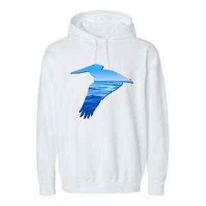 Pelican Lovers Silhouette Earth Day And Ocean Week Cute Gift Garment-Dyed Fleece Hoodie