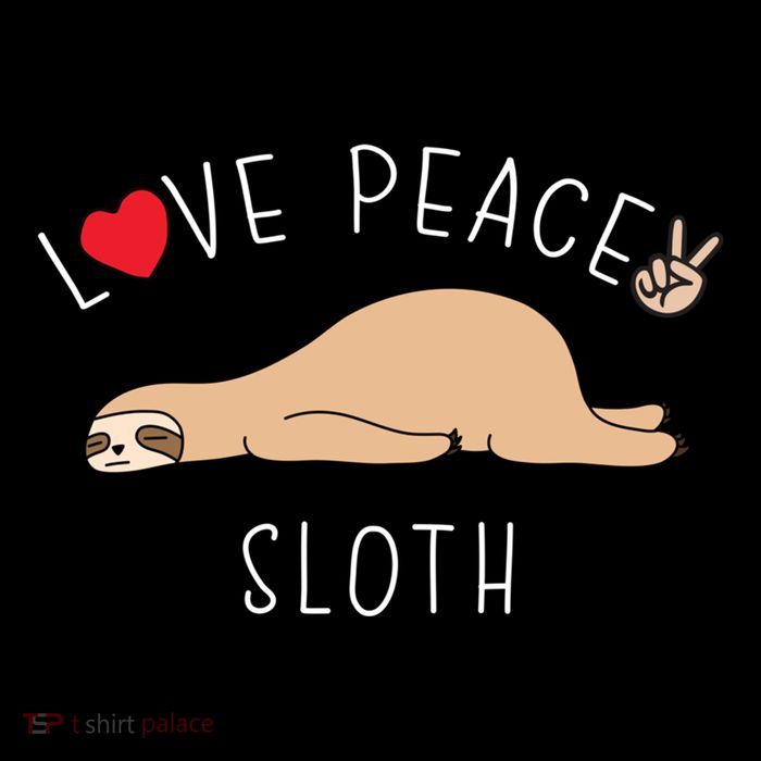 Peace Love Sloth Funny Cute Lazy Animal Kawaii Funny Gift Impact Tech Backpack