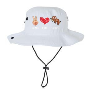 Peace Love Sloth Funny Lazy Sloths Animal Lover Graphic Gift Legacy Cool Fit Booney Bucket Hat