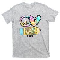 Peace Love Second Grade Funny TieDye Teacher T-Shirt