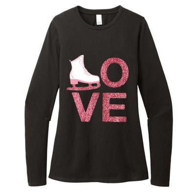 Pink Love Skating Dress Ice Skating Shoes Womens CVC Long Sleeve Shirt