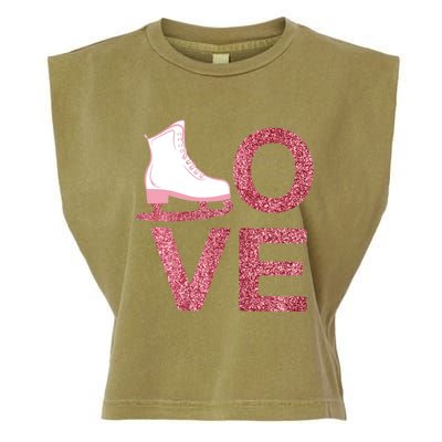 Pink Love Skating Dress Ice Skating Shoes Garment-Dyed Women's Muscle Tee