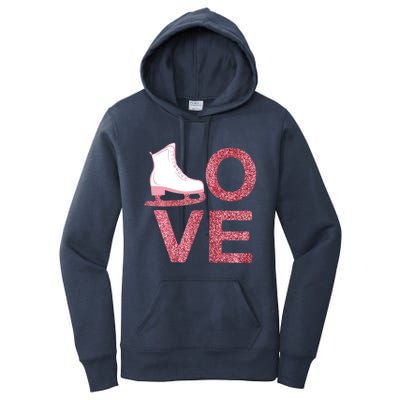 Pink Love Skating Dress Ice Skating Shoes Women's Pullover Hoodie