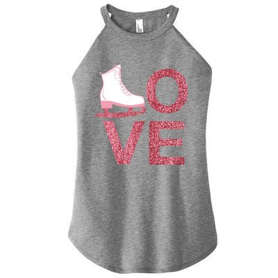 Pink Love Skating Dress Ice Skating Shoes Women's Perfect Tri Rocker Tank