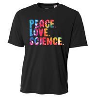 Peace Love Science Funny Awesome Tie Dye Cooling Performance Crew T-Shirt