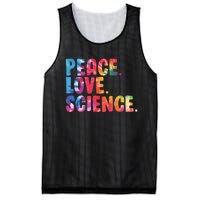 Peace Love Science Funny Awesome Tie Dye Mesh Reversible Basketball Jersey Tank