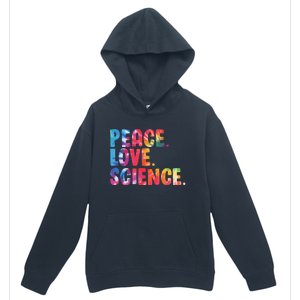 Peace Love Science Funny Awesome Tie Dye Urban Pullover Hoodie