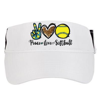 Peace Love Softball For Teen Girl Cute Leopard Softball Adult Drive Performance Visor