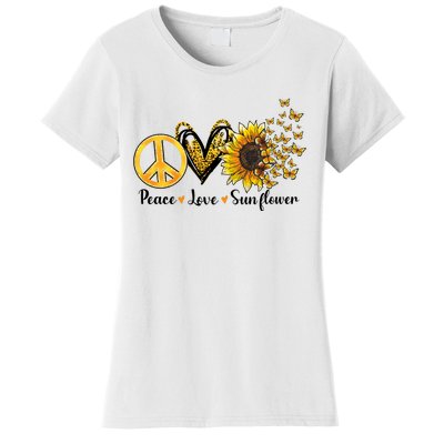 Peace Love Sunflower Sublimation Women's T-Shirt