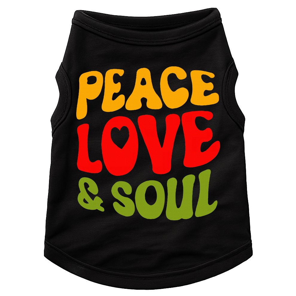 Peace Love & Soul R&B Music Retro Vintage 90s Lovers Doggie Tank