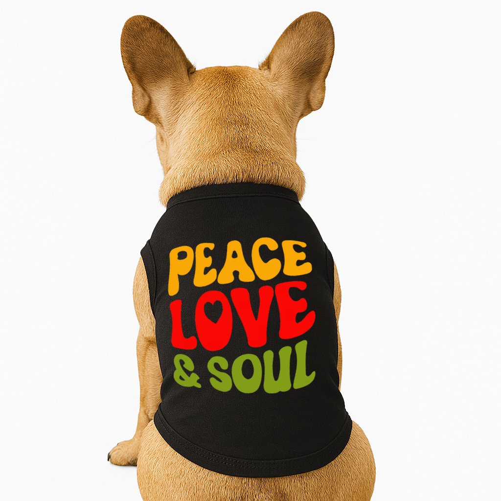 Peace Love & Soul R&B Music Retro Vintage 90s Lovers Doggie Tank