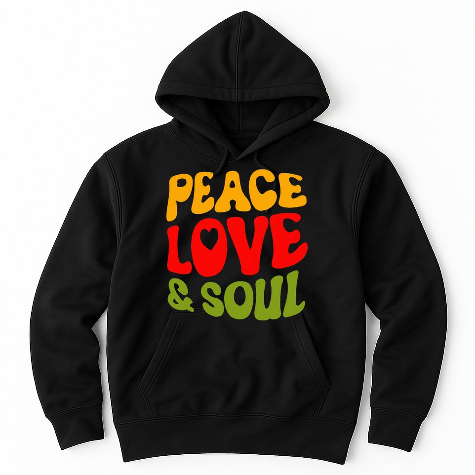 Peace Love & Soul R&B Music Retro Vintage 90s Lovers Hoodie