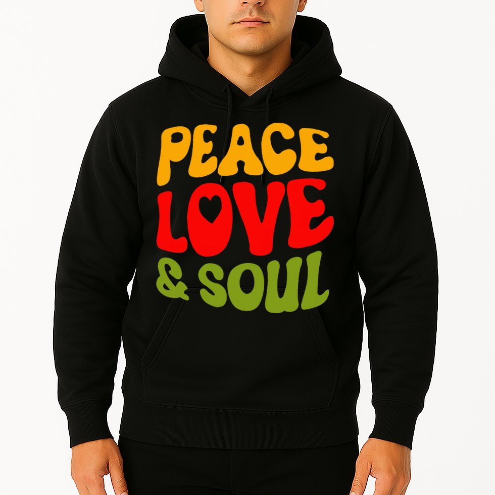 Peace Love & Soul R&B Music Retro Vintage 90s Lovers Hoodie