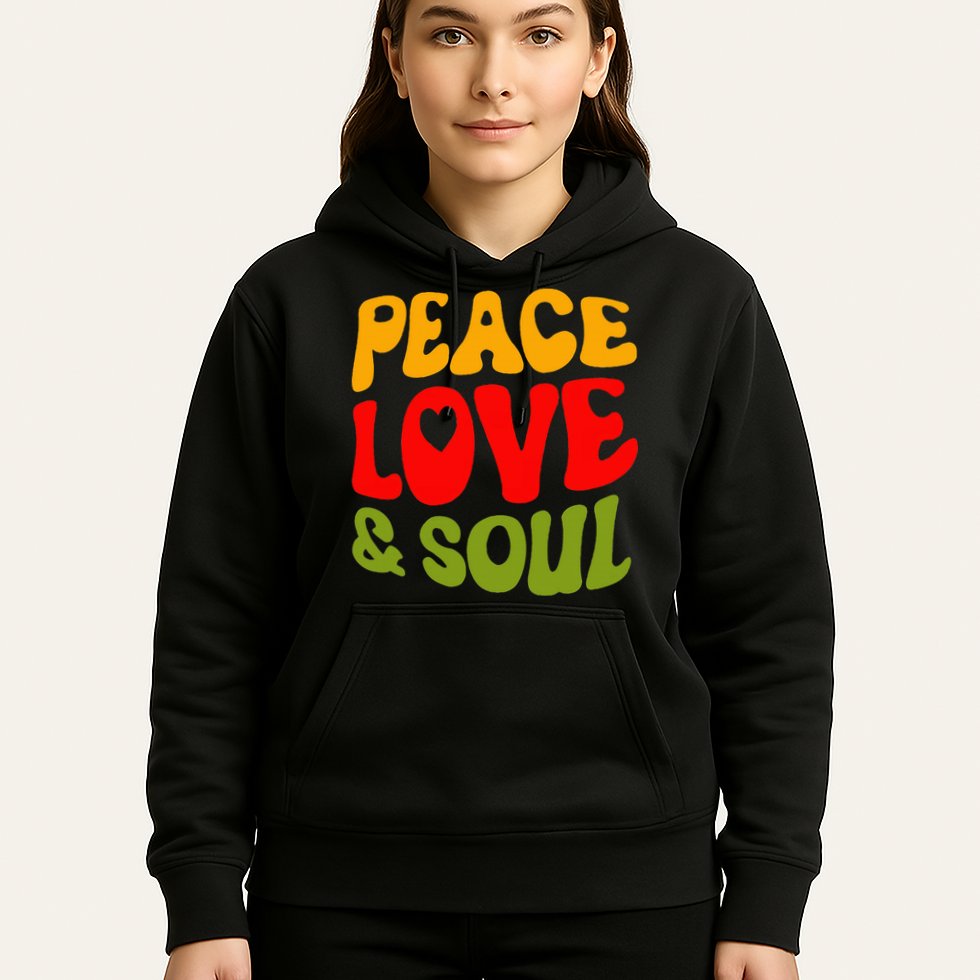 Peace Love & Soul R&B Music Retro Vintage 90s Lovers Hoodie