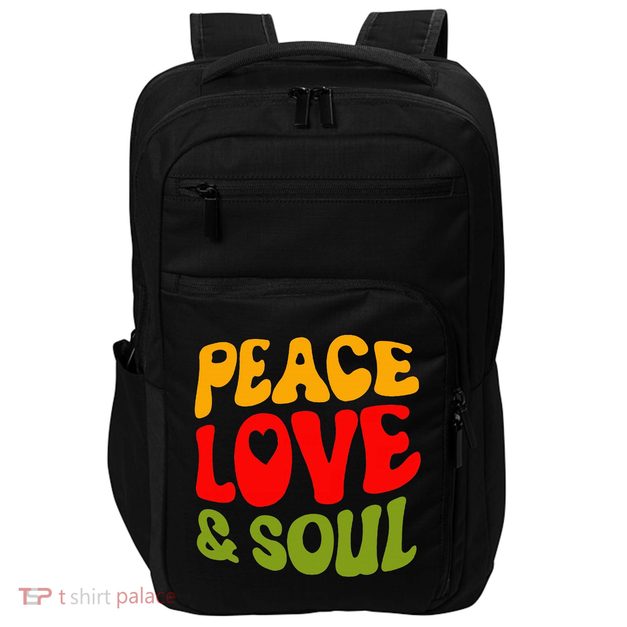 Peace Love & Soul R&B Music Retro Vintage 90s Lovers Impact Tech Backpack