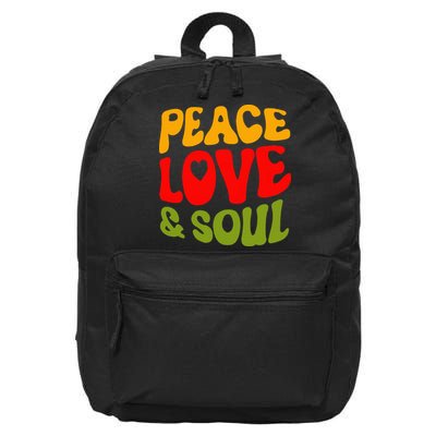 Peace Love & Soul R&B Music Retro Vintage 90s Lovers 16 in Basic Backpack