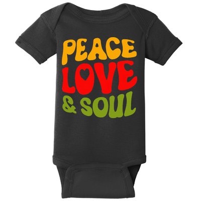 Peace Love & Soul R&B Music Retro Vintage 90s Lovers Baby Bodysuit
