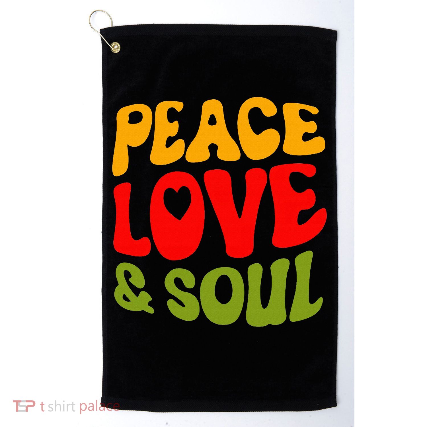 Peace Love & Soul R&B Music Retro Vintage 90s Lovers Golf Towel