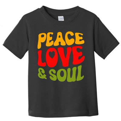 Peace Love & Soul R&B Music Retro Vintage 90s Lovers Toddler T-Shirt