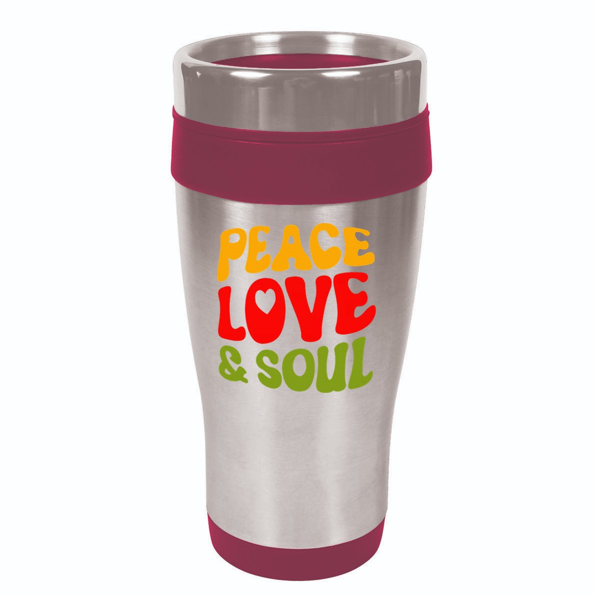 Peace Love & Soul R&B Music Retro Vintage 90s Lovers 16oz Travel Tumbler