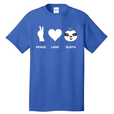 Peace Love Sloth Lover Lazy Animals Great Gift Tall T-Shirt