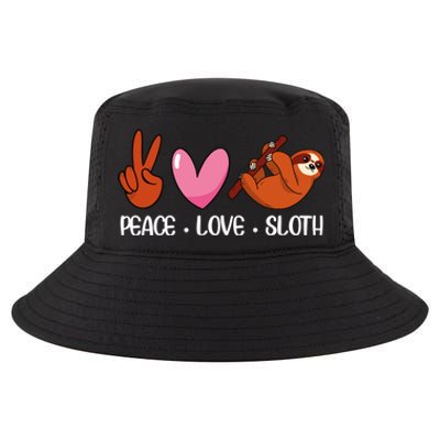 Peace Love Sloth Lover Lazy Animals Gift Cool Comfort Performance Bucket Hat