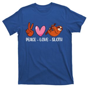 Peace Love Sloth Lover Lazy Animals Gift T-Shirt