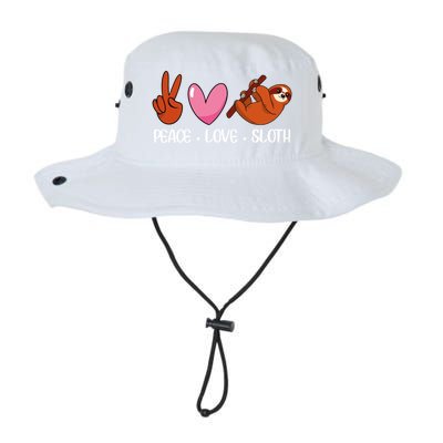 Peace Love Sloth Lover Lazy Animals Gift Legacy Cool Fit Booney Bucket Hat