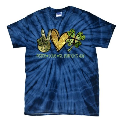 Peace Love St Patrick's Day Festive Tie-Dye T-Shirt