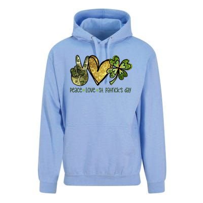 Peace Love St Patrick's Day Festive Unisex Surf Hoodie