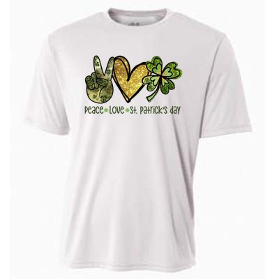 Peace Love St Patrick's Day Festive Cooling Performance Crew T-Shirt