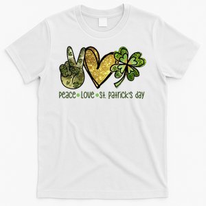 Peace Love St Patrick's Day Festive T-Shirt