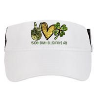 Peace Love St Patrick's Day Festive Adult Drive Performance Visor