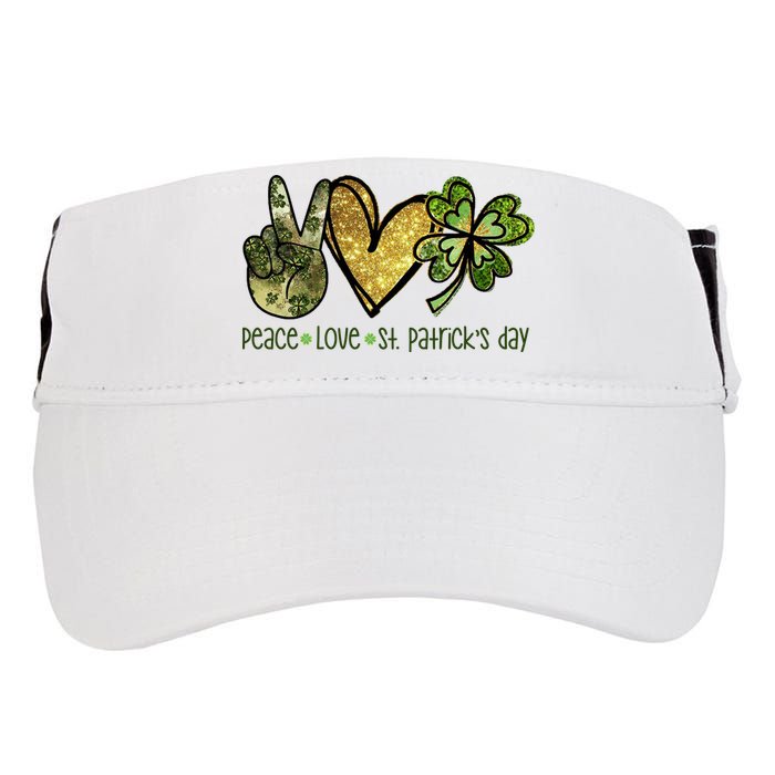 Peace Love St Patrick's Day Festive Adult Drive Performance Visor