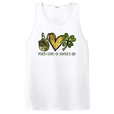 Peace Love St Patrick's Day Festive PosiCharge Competitor Tank